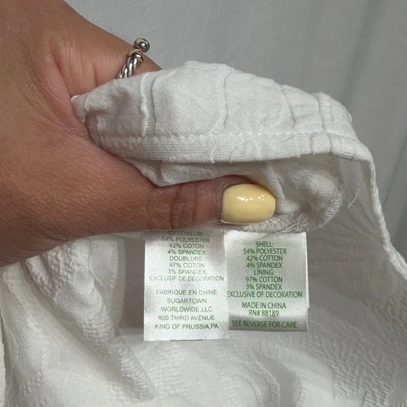 Lilly Pulitzer Kipton Romper Resort White Pineapple Pucker Jacquard NEW Size 16 - Picture 13 of 13